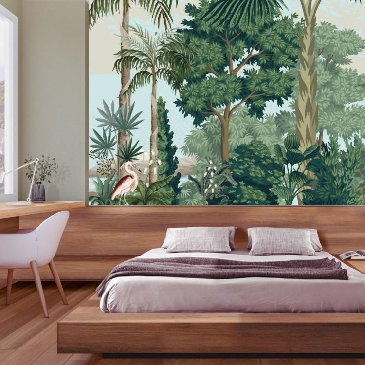 LE DELTA DU MÉKONG/ version Bleu/vert - Papier peint