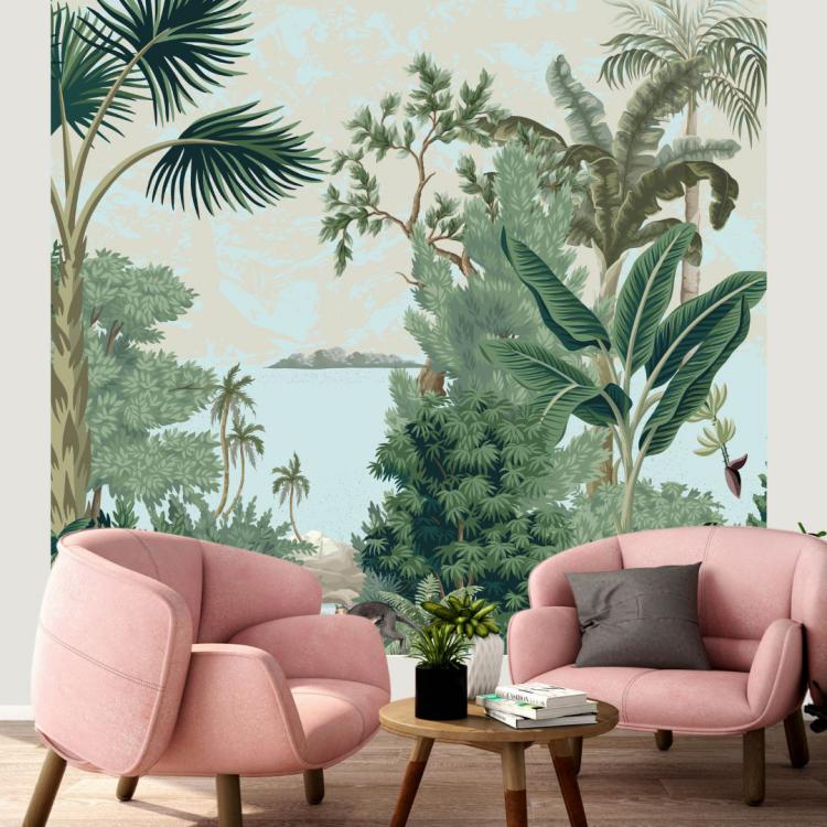 LE DELTA DU MÉKONG/ POSTER GÉANT (2.50 X 2.50 cm) version Bleu/vert