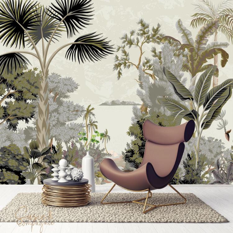 LE DELTA DU MÉKONG/ Papier peint version Kaki