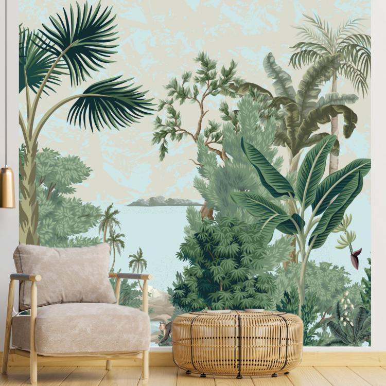 LE DELTA DU MÉKONG/ POSTER GÉANT (2.50 X 2.50 cm) version Bleu/vert