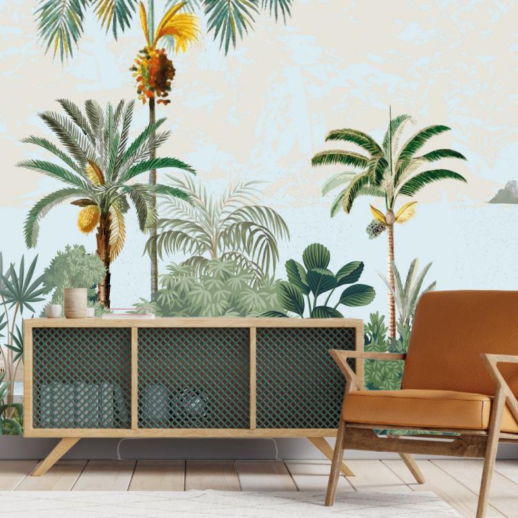 YUJI MAI / Papier peint - Vert/bleu