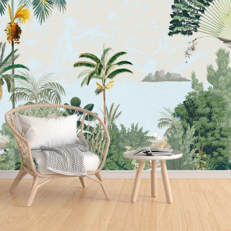 YUGI MAI / Papier peint - Vert/bleu