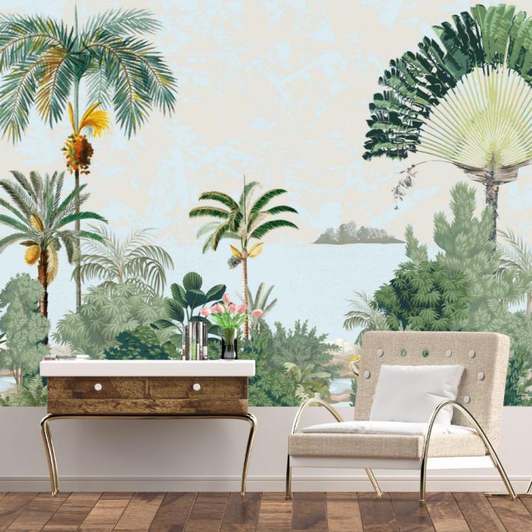 YUGI MAI / Papier peint - Vert/bleu