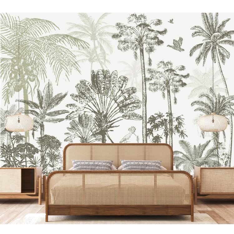 LA CANOPÉE / Kaki color - PAPIER PEINT