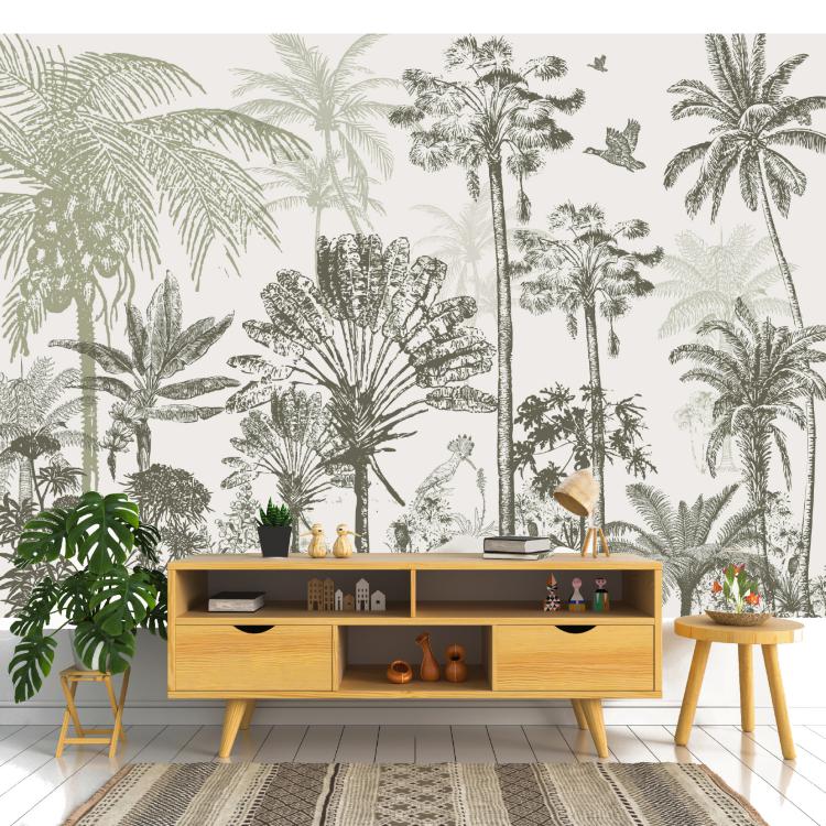 LA CANOPÉE / Kaki color - PAPIER PEINT 