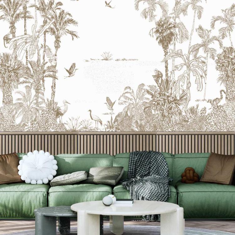 ENTRE DEUX RIVES / Taupe Papier Peint