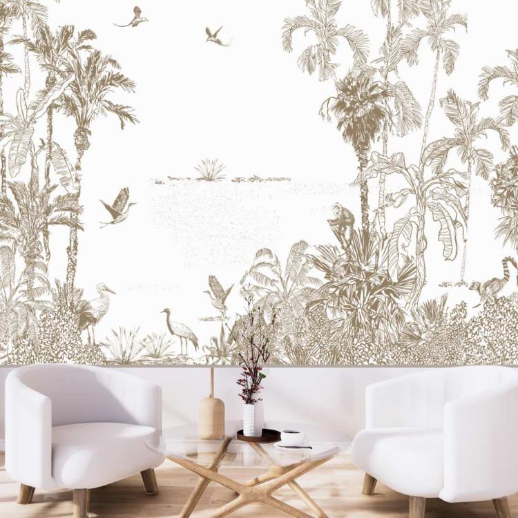 ENTRE DEUX RIVES / Taupe Papier Peint