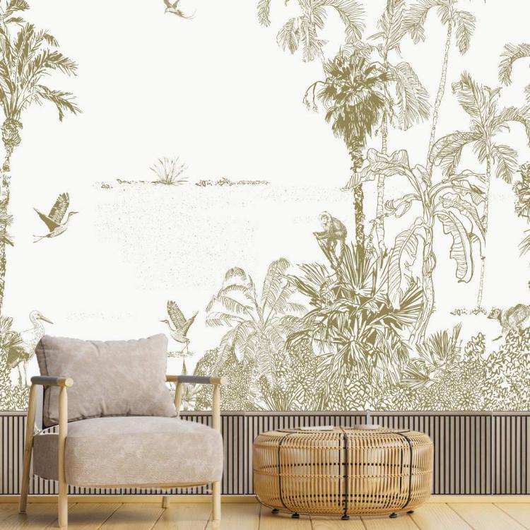 ENTRE DEUX RIVES / Kaki Papier Peint