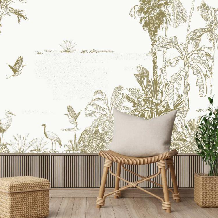 ENTRE DEUX RIVES / Kaki Papier Peint