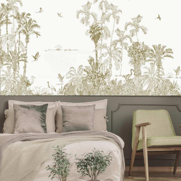 ENTRE DEUX RIVES / Kaki Papier Peint