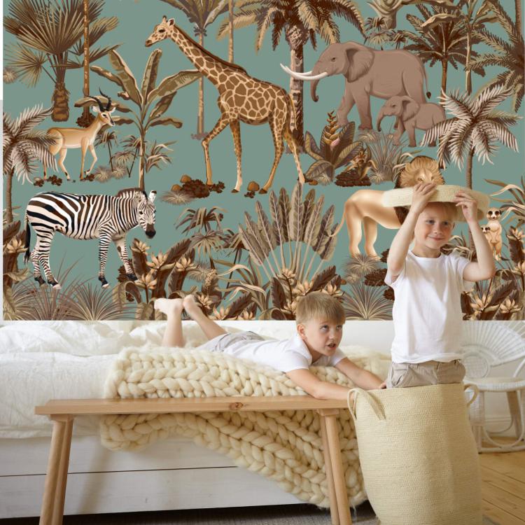 TROPIK' KIDS/ Papier peint Bleu