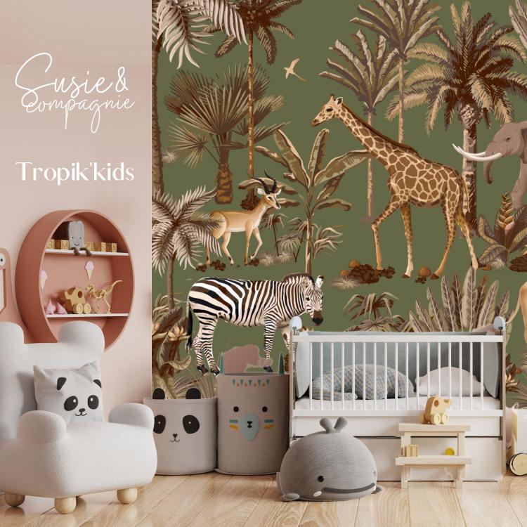 TROPIK' KIDS/ Papier peint Vert