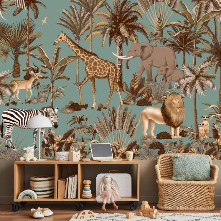 TROPIK' KIDS/ Papier peint Bleu