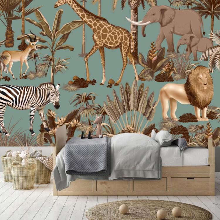 TROPIK' KIDS/ Papier peint Bleu