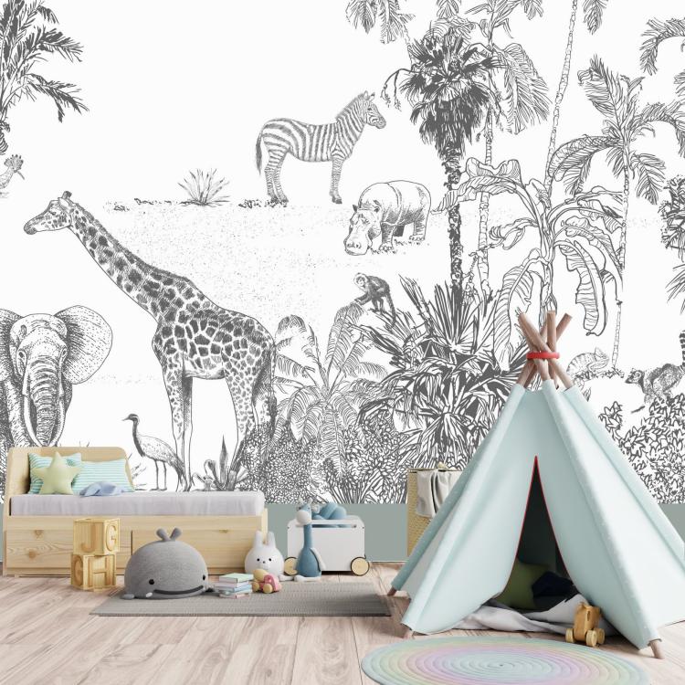 ENTRE DEUX RIVES /Jungle - Grey color