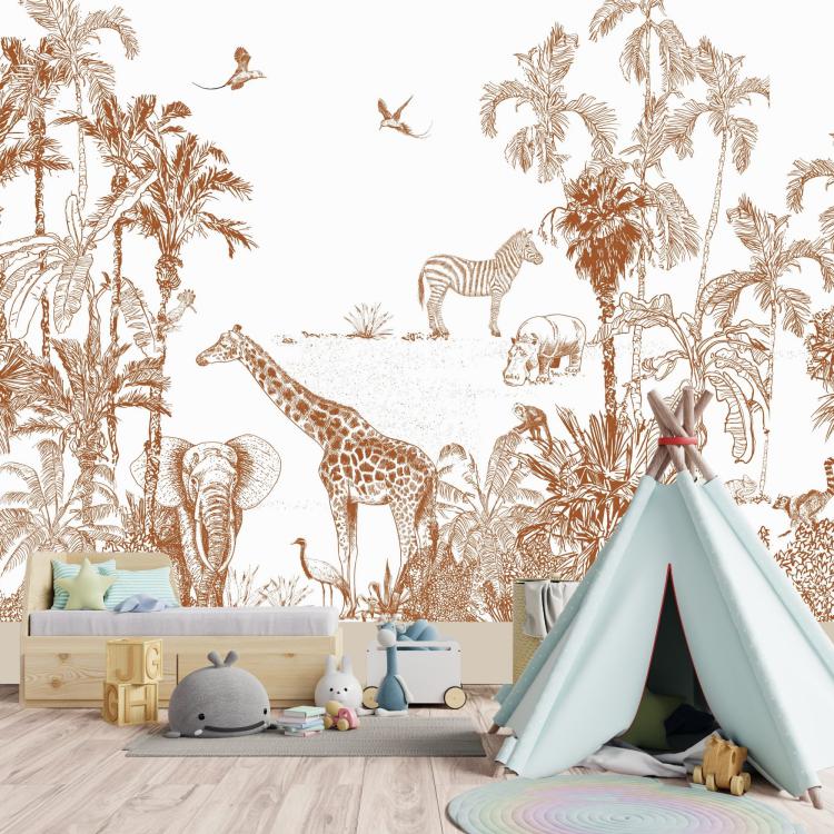 ENTRE DEUX RIVES /Jungle - Terracotta color