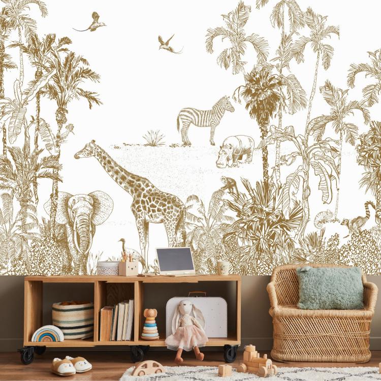 ENTRE DEUX RIVES /Jungle - Ocre color