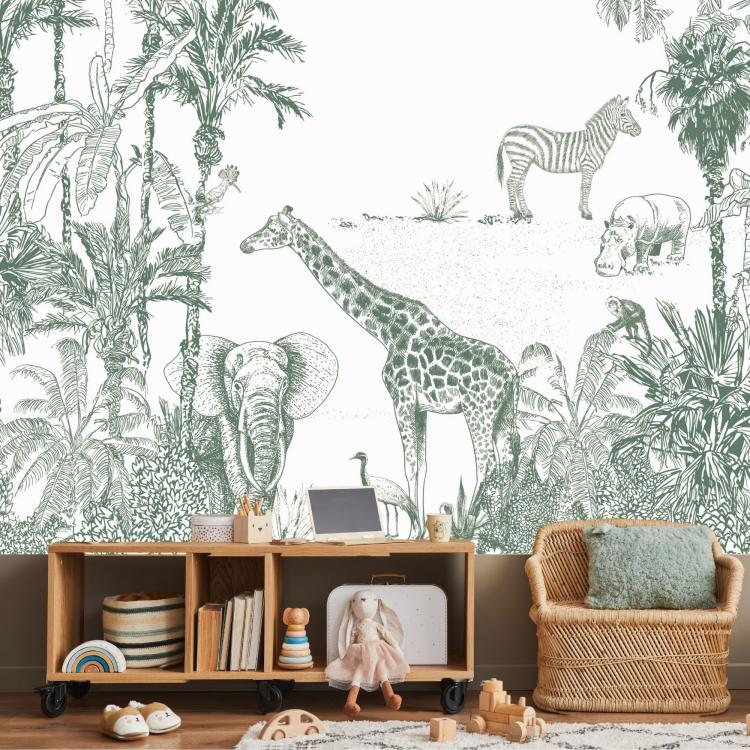 ENTRE DEUX RIVES /Jungle - Vert céladon color