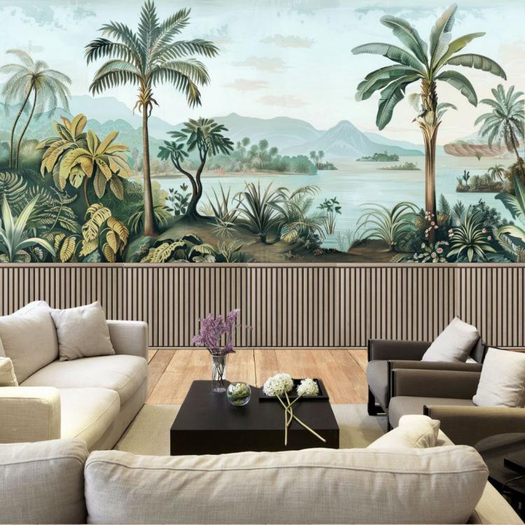 BLEU TROPICAL/ Turquoise - Papier Peint