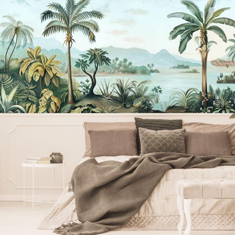 BLEU TROPICAL/ Turquoise - Papier Peint