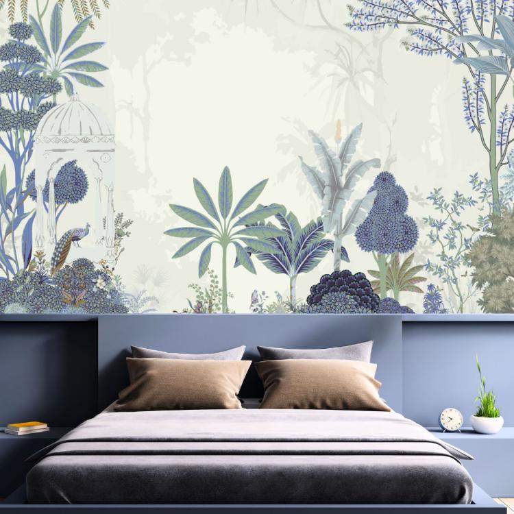 INDIA LOVE/ Bleu - Papier Peint