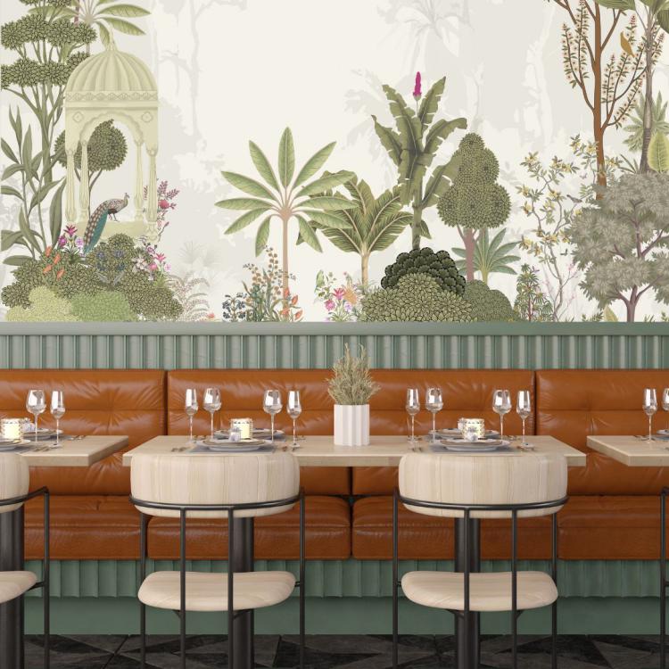 INDIA LOVE/ vert - Papier Peint