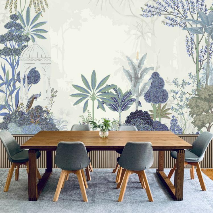 INDIA LOVE/ Bleu - Papier Peint