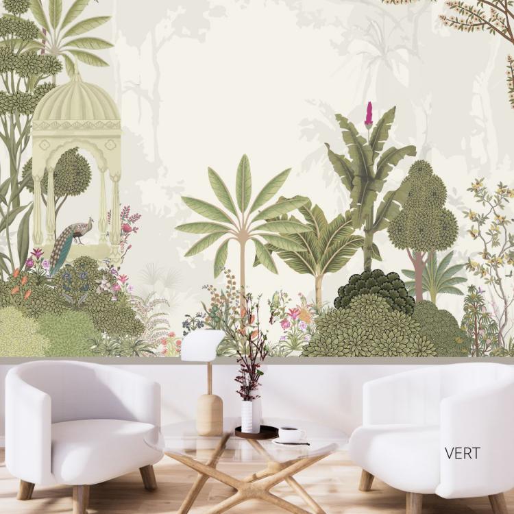 INDIA LOVE/ vert - Papier Peint