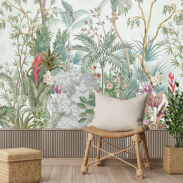 JARDIN D'EDEN/ Turquoise - Papier Peint