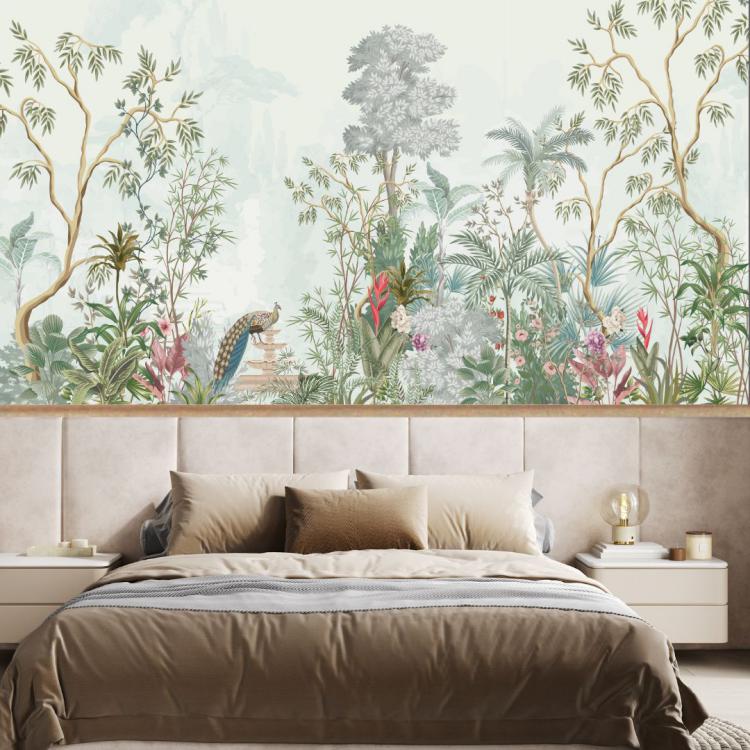 JARDIN D'EDEN/ Turquoise - Papier Peint