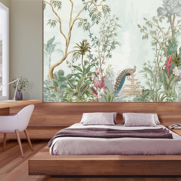 JARDIN D'EDEN/ Turquoise - Papier Peint