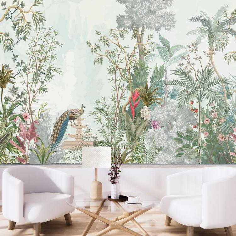 JARDIN D'EDEN/ Turquoise - Papier Peint